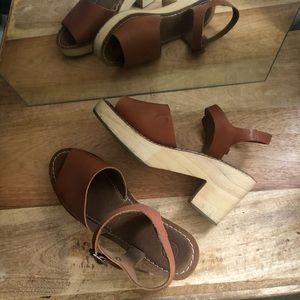Urban Outfitters Chunky Wooden Clogs